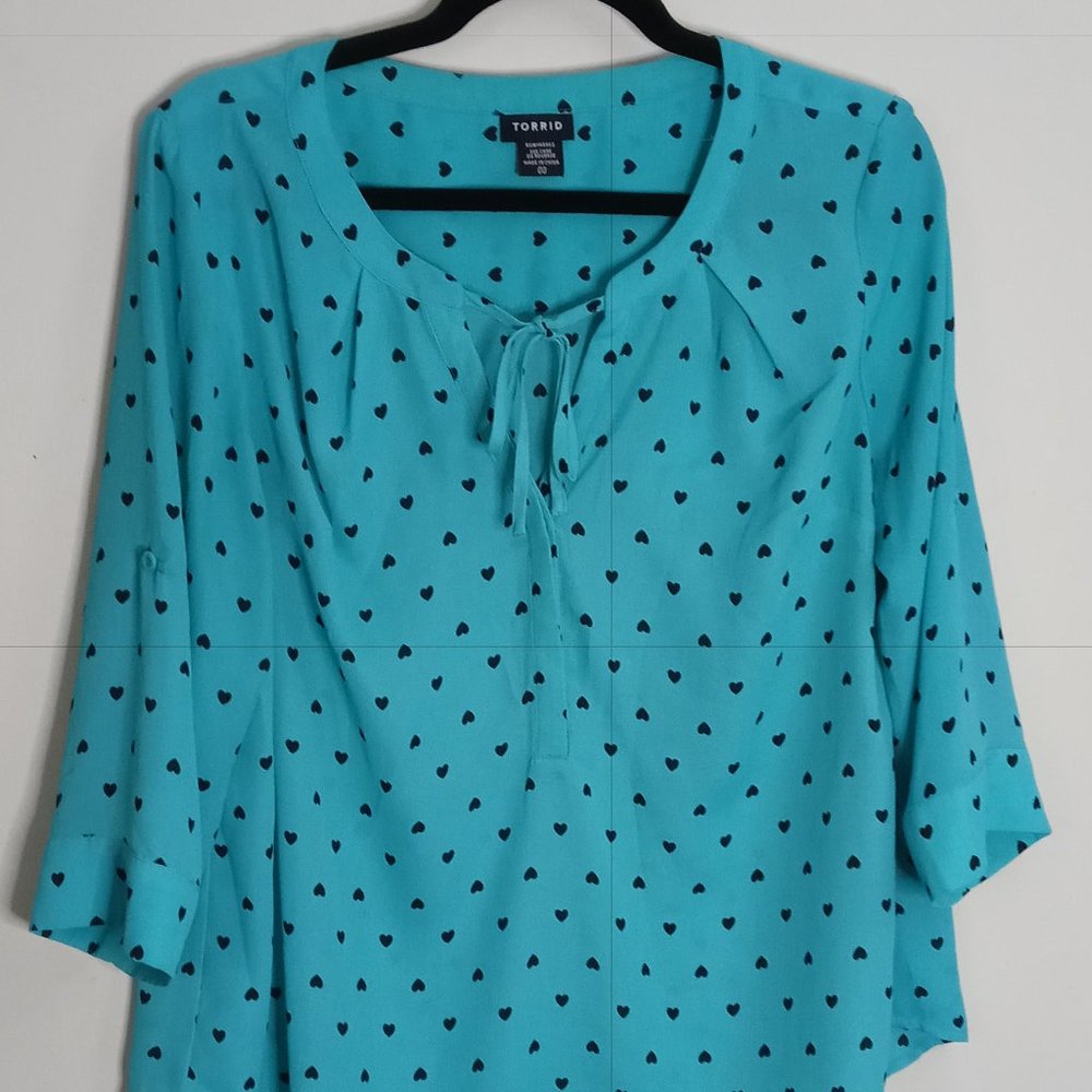 Torrid Harper Heart-print Blouse
